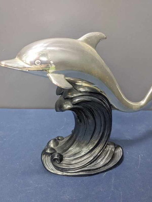 Dolphin decorative silver-plated like new