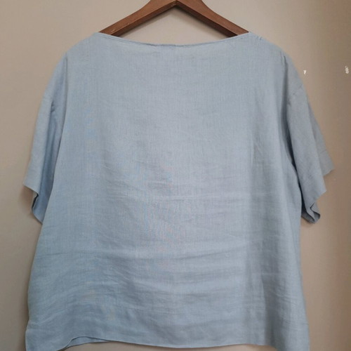 Gap summer linen top like new, grey, size Large