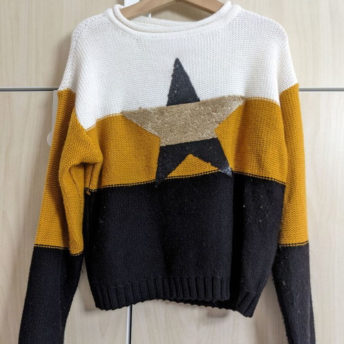 Girls' sweatshirt with sequin star Orchestra size 6 116cm like new
