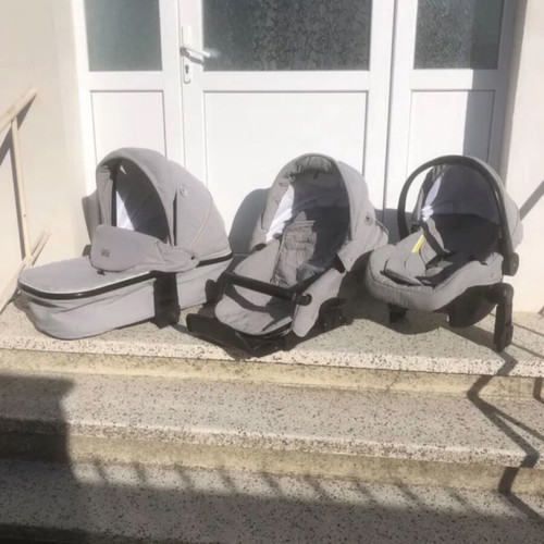 Lorelli 3-in-1 baby stroller with newborn bassinet, seat and car seat