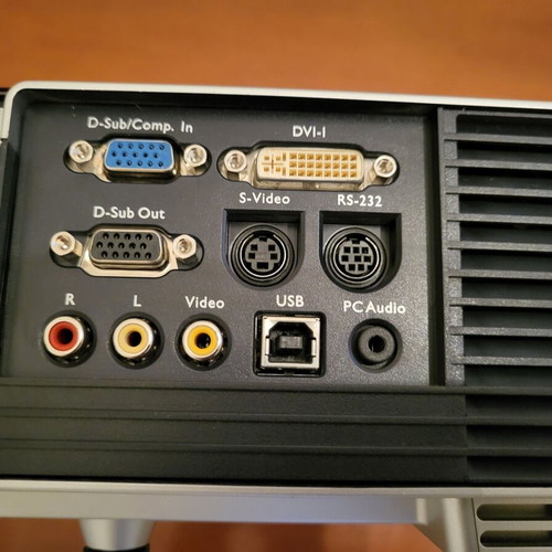 Benq PB8250 projector used with carrying bag and accessories