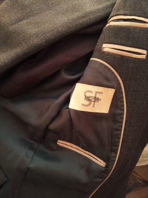 Sartoria Ferruzzi gray suit used, jacket and trousers