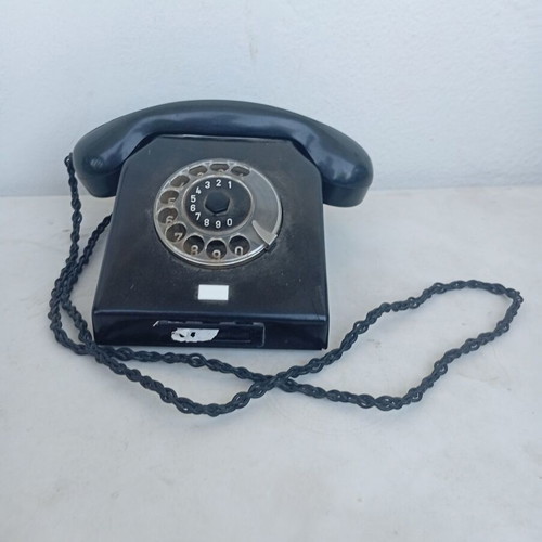 Vintage telephone black from East Germany used