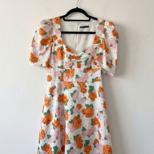 Zara Floral Dress σαν καινούργιο, πολύχρωμο, μέγεθος M