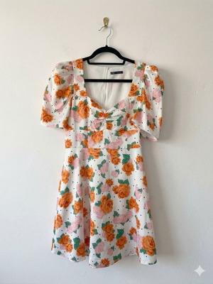 Zara Floral Dress σαν καινούργιο, πολύχρωμο, μέγεθος M