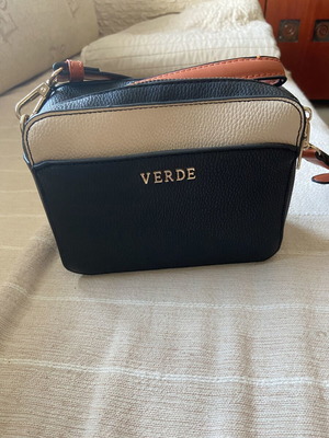 Verde crossbody bag like new, small, white and blue