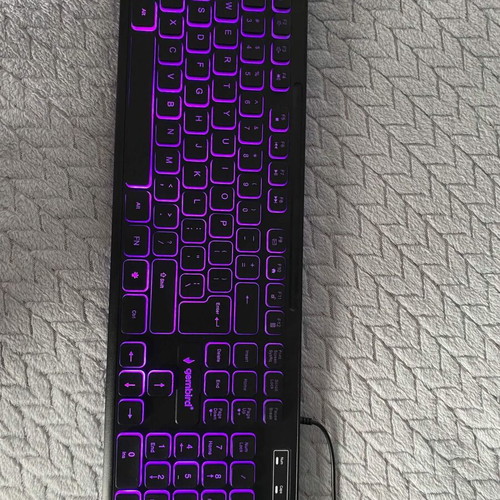 Gembird 3-Color Backlight Keyboard KB-UML3-02 like new, wired, English layout