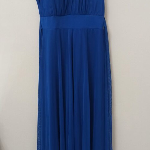 Maxi dress electric blue new, ideal for formal occasions