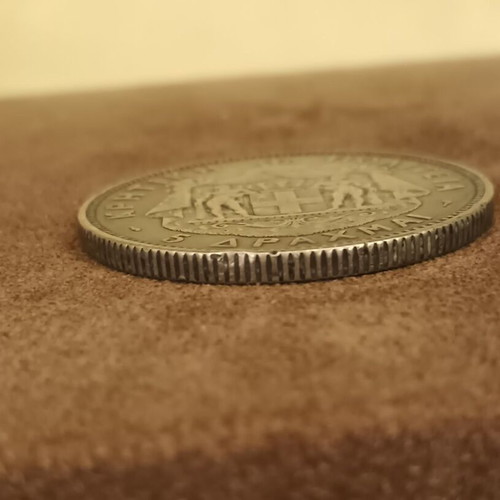 5 Drachmae 1901 Cretan State coin used, VF 25-30 condition