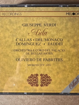Verdi Aida 2-CD set, Maria Callas & Mario Del Monaco, Melodram 1989