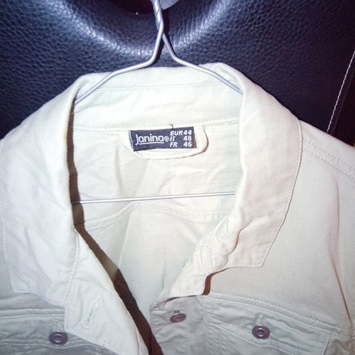 Women's denim jacket in grey lavender, size Large