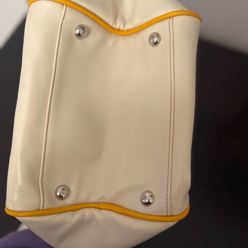 Handheld bag beige and orange colors like new