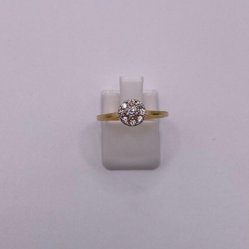 Gold 9K ring with zircon stones new