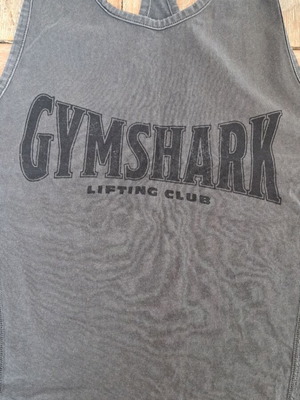 Gymshark Heritage Washed Stringer tank top like new, onyx grey
