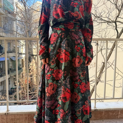 Karavan dress new, black multicolor, size S