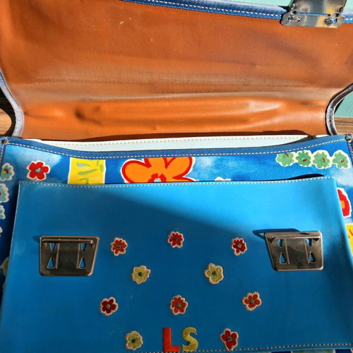 Vintage School Bag 80s-90s "Flower Power" New Greek Made
