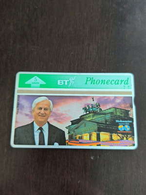 England phone card used