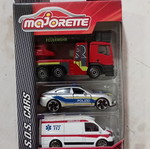 Αυτοκινητάκι Majorette SOS Cars σετ 3 τεμ καινούργιο
