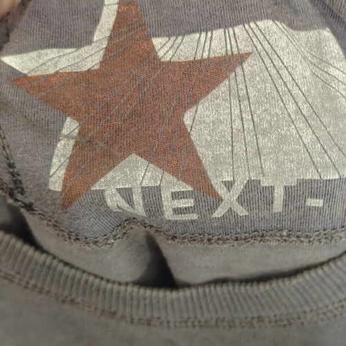 Next cotton T-shirt size L used, gray and red
