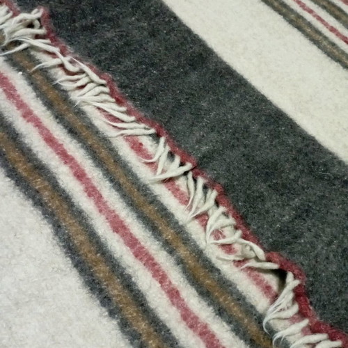 Wool rugs handmade loom embroidery new, set of 2 pieces