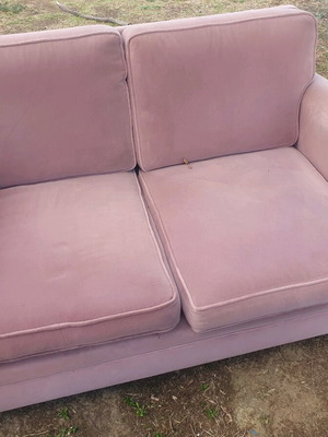 Velvet purple double sofa in perfect condition