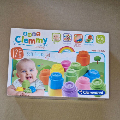 Clementoni Soft Clemmy set of 12 soft blocks like new, 6-36 months