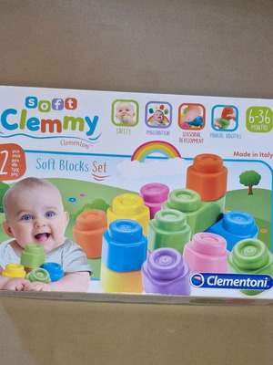 Clementoni Soft Clemmy set of 12 soft blocks like new, 6-36 months