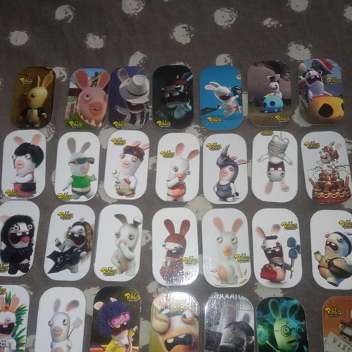 Rabbids metal caps set used, 40 pieces numbers 91-144