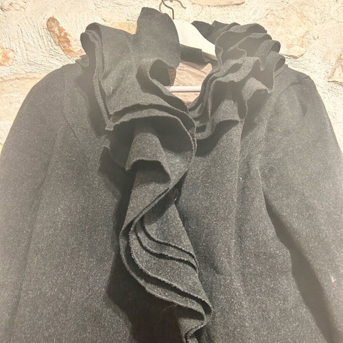 Black Ruched Overcoat used, size M