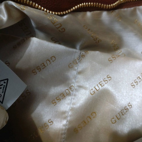 Guess shoulder bag like new, black with tan