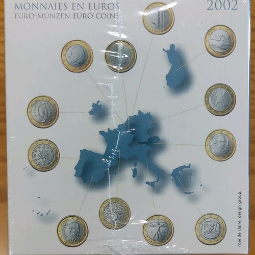 12 euro set 2002 sealed from Luxembourg central bank new