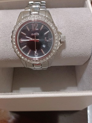 Oxette classic small women's watch silver with white zircons