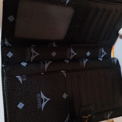 Eiffel wallet new, large black with logo