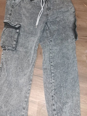 Cargo pants new, gray, size large, 60% cotton