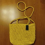 Crochet bag crossbody yellow new with tag