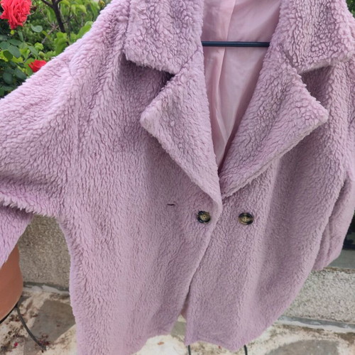 Teddy coat unused, one size, pink