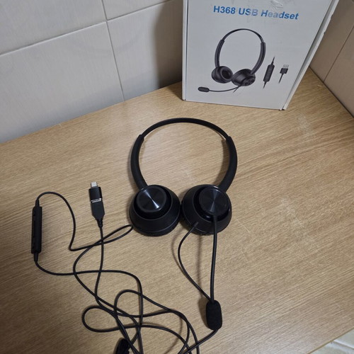 New Bee H368 wired office headset with microphone, new