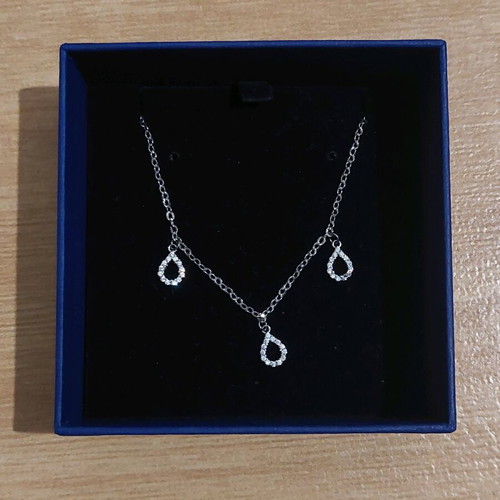 Silver necklace Jools with rhinestones new