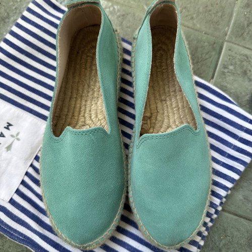 Manebi espadrilles size 36 like new, turquoise with dust bag