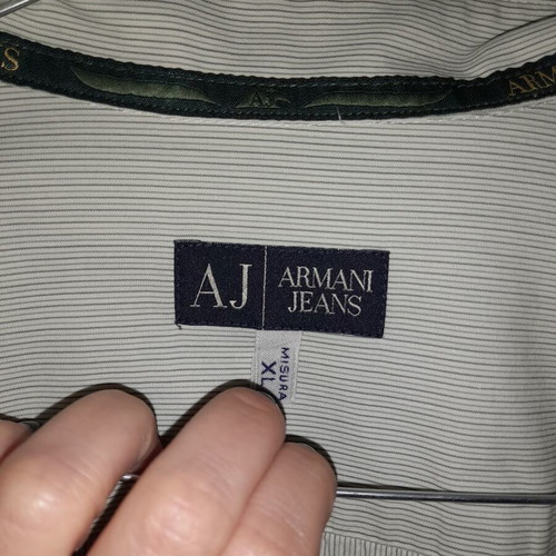 Armani Jeans shirt used, thin striped, size XL