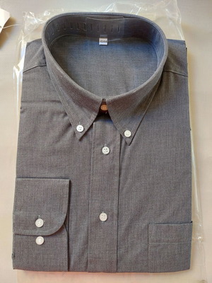 Men's Grey Button-Down Shirt size 43/44 new