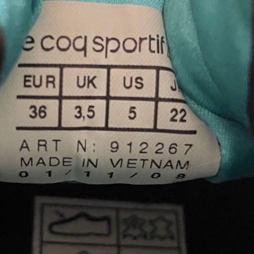 Le Coq Sportif γυναικεία sneakers Νο36 σαν καινούργια, μαύρο και μπλε