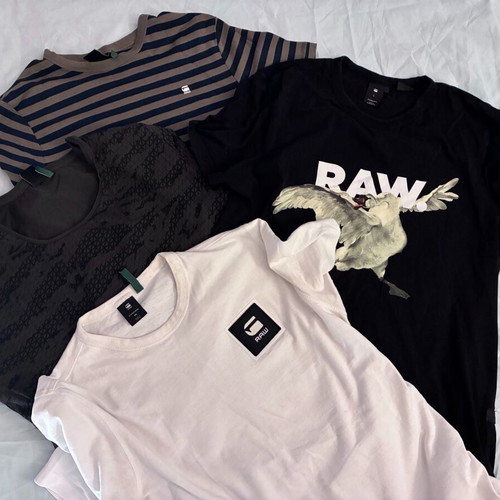 G-Star RAW set of 4 authentic T-shirts, multi-colour, regular fit