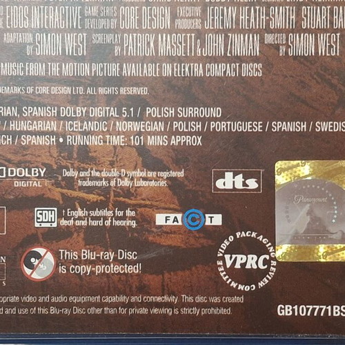 Lara Croft Tomb Raider Uncut Edition Blu-ray