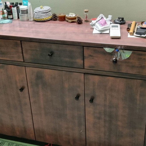 Bedroom Vanity Set with Mirror Industrial Design like new
