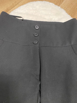 Fabric high-waisted pants S used, slim fit with 3 buttons