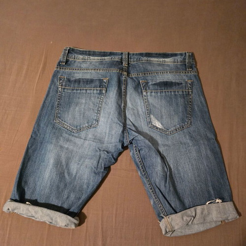 Men's Jean bermuda shorts used, pack of 4, waist size 44cm