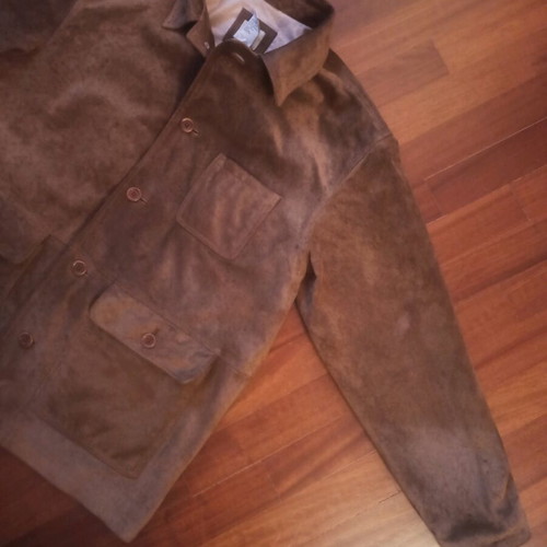 Men's leather suede jacket Gap used, size L-XL, beige brown