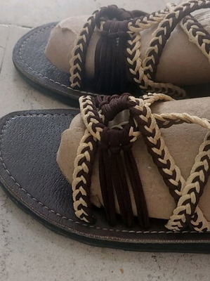 Abrand Jeans sandals size 37 like new with rope brown