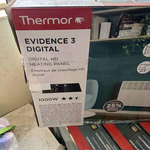 Thermor Evidence 3 Elec Wall Heaters 2000W with Electronic Thermostat, pack of 3 new
